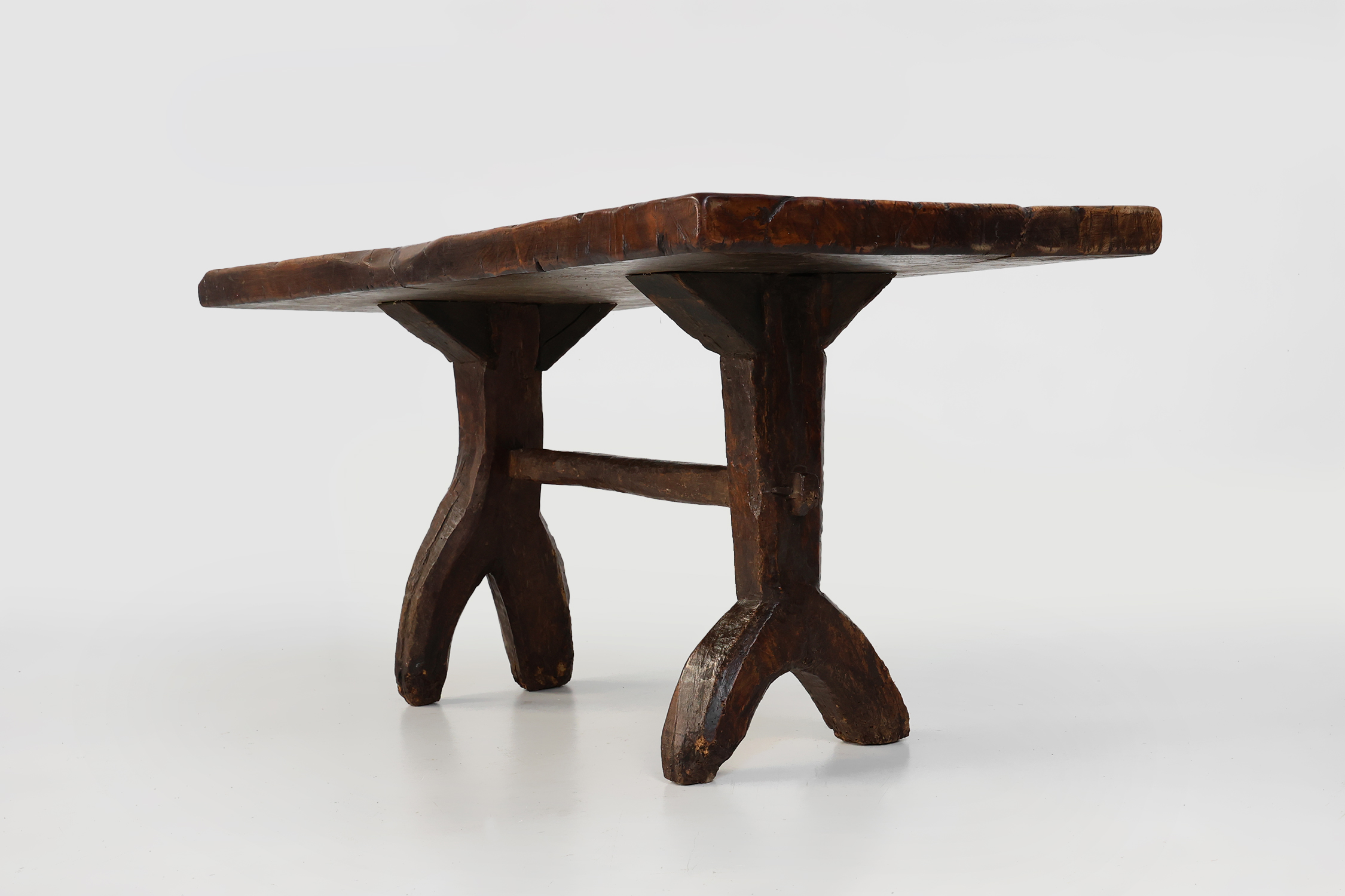 Rustic Spanish dining table, handmade in oak, 16th centurythumbnail